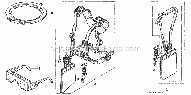 Honda UMK431 (Type LTA)(VIN# GCAG-1000001-9999999) Trimmer / Brushcutter Shoulder Belt Diagram