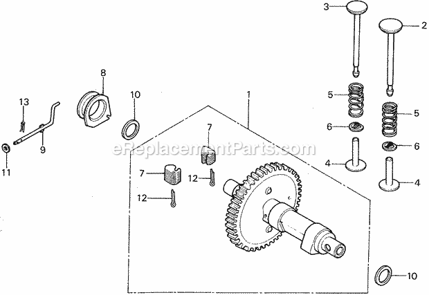 Honda WA30 (Type C)(VIN# G200-1017490-9999999) Water Pump Page E Diagram