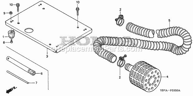 Honda WH20XK1 (Type AC1/A)(VIN# GC02-8670001-9099999) Water Pump Frame Bed Diagram