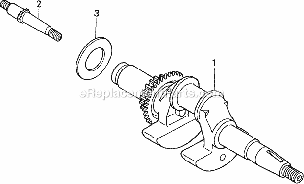 Honda WN20 (Type AX1)(VIN# GCAJ-1000001-9999999) Water Pump Crankshaft Diagram