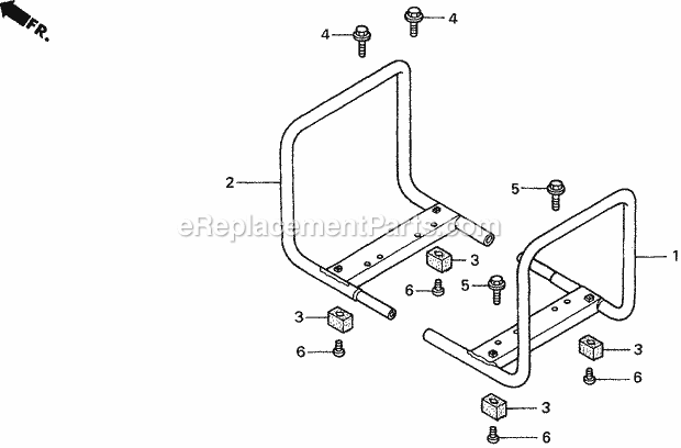 Honda WN30 (Type AX1)(VIN# GCAH-1000001-9999999) Water Pump Frame Diagram