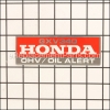 Honda Emblem- Top Cover - Oil Alert part number: 87101-ZE9-810