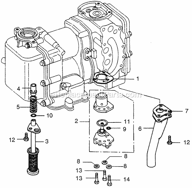 Honda Marine B75K3 (Type SD)(4000001-9999999) Oil Pump Oil Filter Muffler Diagram