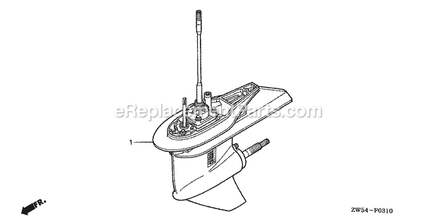 Honda Marine BF115A2 (Type LA)(1300001-1400000) Gear Case Assy. Diagram