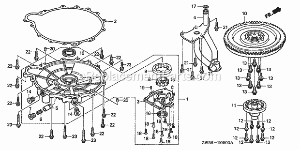 Honda Marine BF115A5 (Type XA)(1600001-1699999)(1000001-1099999) Oil Pump Exhaust Pipe Diagram
