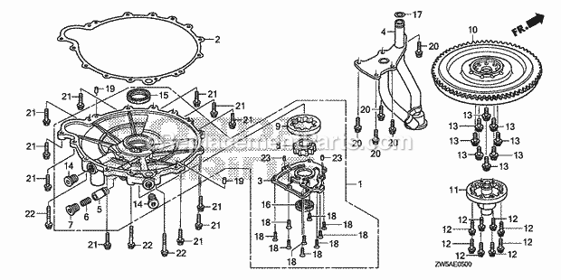 Honda Marine BF115AK0 (Type XA)(1800001-9999999)(1100001-9999999) Oil Pump Exhaust Pipe Diagram