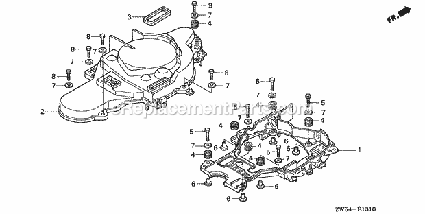 Honda Marine BF115AY (Type LA)(1100001-1199999) Timing Belt Cover Diagram