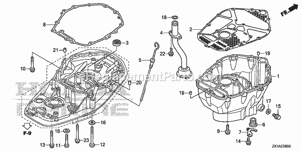 Honda Marine BF115DK1 (Type LA)(1100001-9999999) Oil Pan Diagram