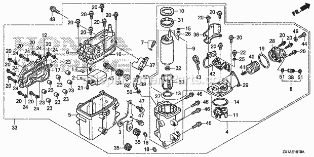 Honda Marine BF115DK1 (Type LA)(1100001-9999999) Page AY Diagram