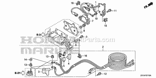 Honda Marine BF115DK1 (Type LA)(1100001-9999999) Page AY Diagram