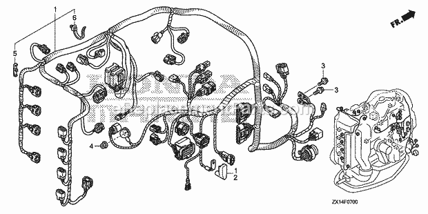 Honda Marine BF115D (Type LA) Wire Harness Diagram