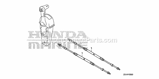 Honda Marine BF115D (Type LA) Cable (Single) Diagram