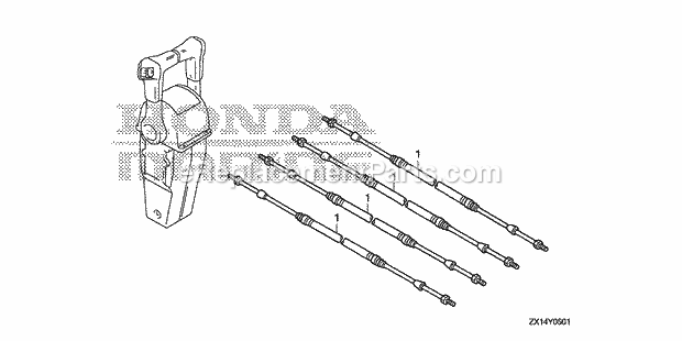 Honda Marine BF115D (Type LA) Cable (Dual) Diagram