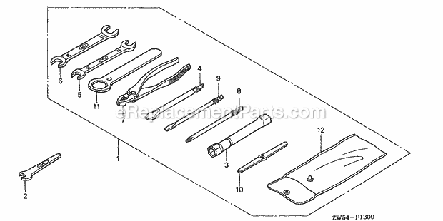 Honda Marine BF130A1 (Type LA)(1200001-1299999) Tools Diagram