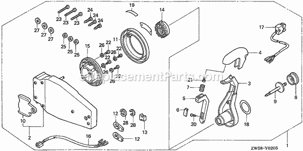 Honda Marine BF130A3 (Type XCA)(1400001-1499999)(1000001-1099999) Remote Control (Flush Mount Type) (L.) Diagram