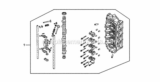 Honda Marine BF130A3 (Type XCA)(1400001-1499999)(1000001-1099999) Cylinder Head Assembly Diagram