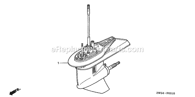 Honda Marine BF130AY (Type XA)(1100001-1199999) Gear Case Assy. Diagram