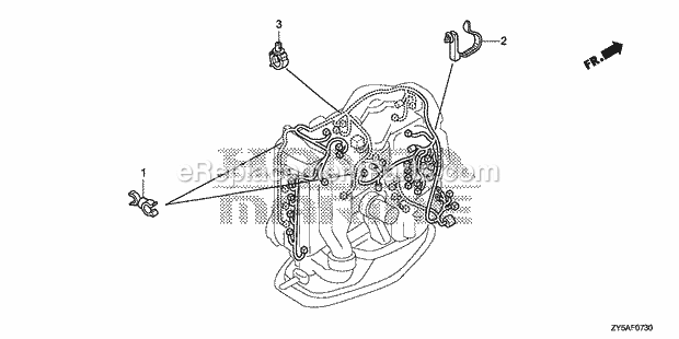 Honda Marine BF135AK2 (Type LA)(1400001-9999999) Clamp Diagram