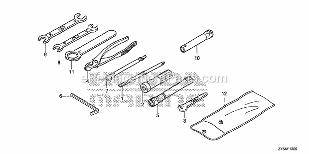 Honda Marine BF135AK2 (Type XCA)(1400001-9999999) Tools Diagram