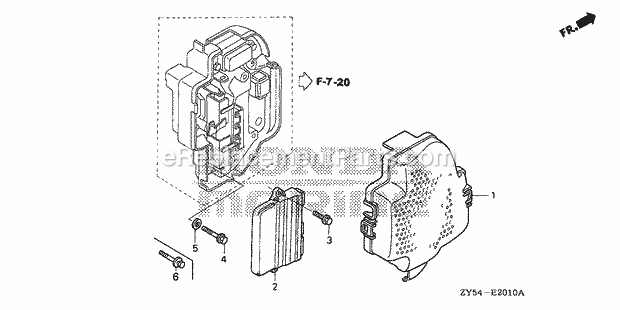 Honda Marine BF150A5 (Type XA)(1100001-1199999) Electronic Control Unit (1) Diagram
