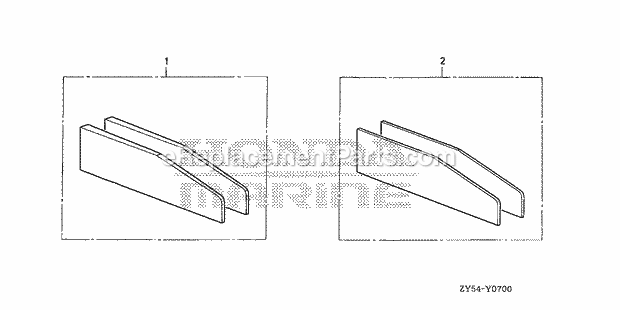 Honda Marine BF150A5 (Type XCA)(1100001-1199999) Trim Adjust Plate Set Diagram