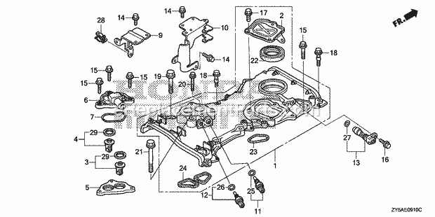 Honda Marine BF150AK2 (Type XCS)(1400001-9999999) Page AY Diagram