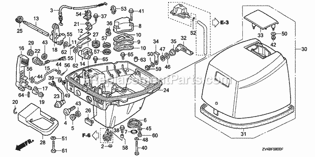 Honda Marine BF15A2 (Type LA)(1700001-1799999)(1300001-1399999) Oil Case Engine Cover Diagram