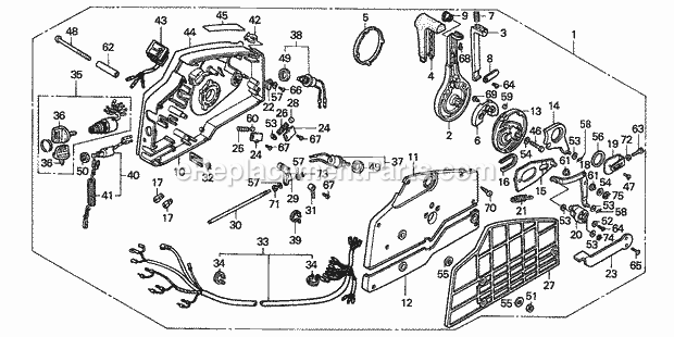 Honda Marine BF15A2 (Type LA)(1700001-1799999)(1300001-1399999) Remote Control Box Diagram