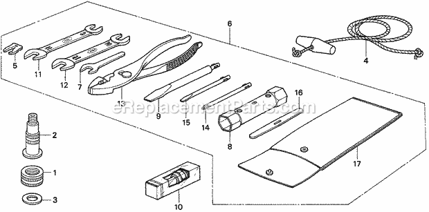Honda Marine BF15AM (Type LAS)(1200001-1300000)(1200001-9999999) Tools Diagram