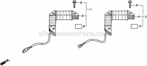 Honda Marine BF15AW (Type LA)(1300001-1400000)(1300001-9999999) Charge Coil Kit Diagram