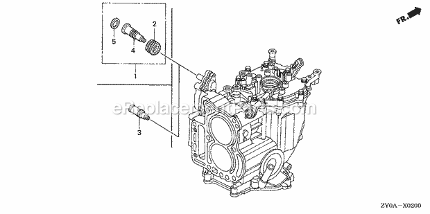 Honda Marine BF15D6 (Type LRA)(1300001-1399999) Water Hose Joint Kit Diagram