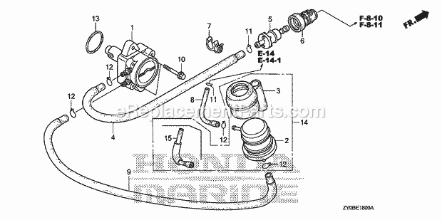 Honda Marine BF15DK0 (Type LHA)(1400001-9999999) Fuel Pump Diagram