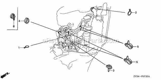 Honda Marine BF200A5 (Type XCA)(1300001-1399999)(1000001-1099999) Clamp Diagram