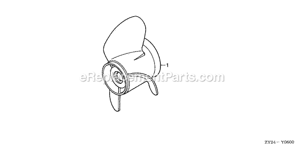 Honda Marine BF200A5 (Type XCA)(1300001-1399999)(1000001-1099999) Propeller Diagram