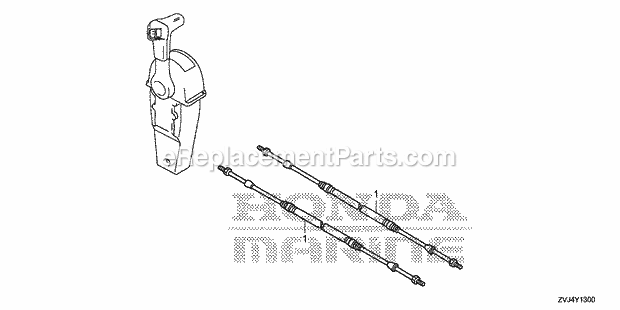 Honda Marine BF200D (Type XRA) Cable (Single) Diagram