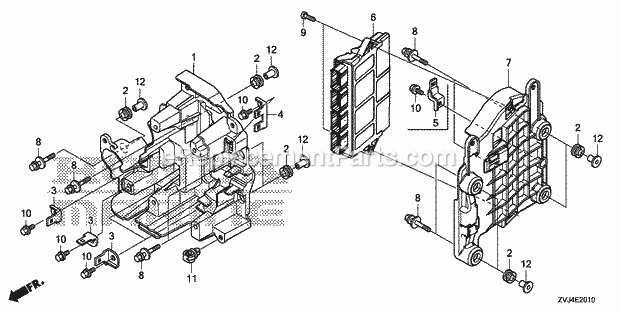 Honda Marine BF225D (Type URA) Electronic Control Unit Diagram