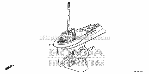 Honda Marine BF225D (Type URA) Gear Case Assy. Diagram