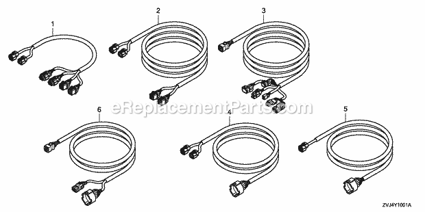 Honda Marine BF225D (Type URA) Cable Kit (2) Diagram