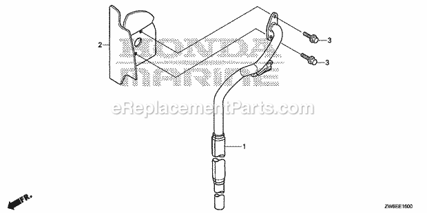 Honda Marine BF2.3DK2 (Type LCHA)(2300001-9999999) Exhaust Pipe Diagram
