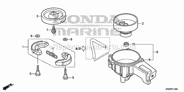 Honda Marine BF2.3DK2 (Type SCHA)(2300001-9999999) Clutch Diagram