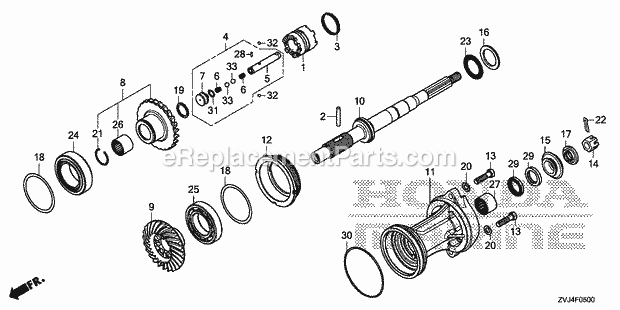 Honda Marine BF250D (Type LDS) Propeller Shaft Diagram