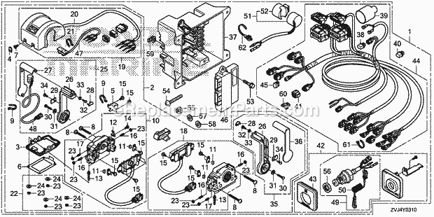 Honda Marine BF250D (Type LDS) Remote Control (Top Mount Dual Type) (Second) (Dbw) Diagram