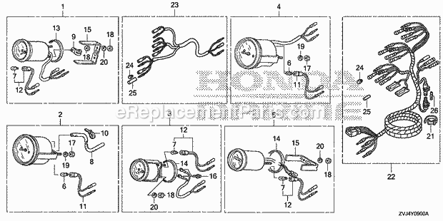 Honda Marine BF250D (Type UCDS)(8000001-9999999) Page AY Diagram