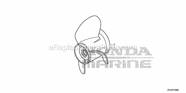 Honda Marine BF250D (Type UCDS)(8000001-9999999) Propeller Diagram