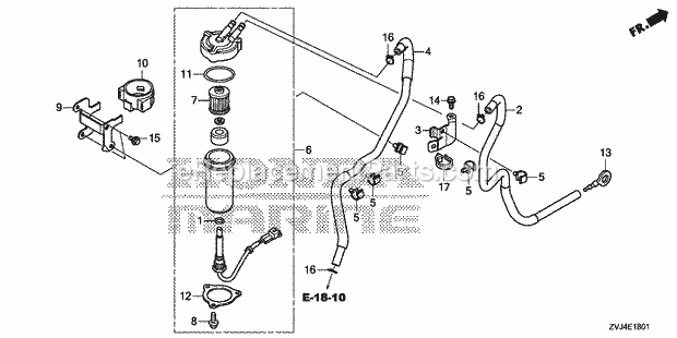 Honda Marine BF250D (Type XDA) Page R Diagram