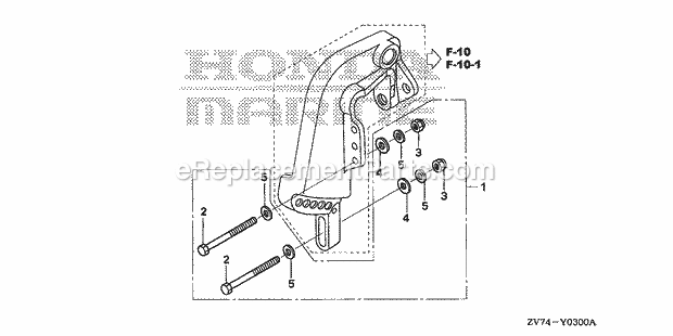 Honda Marine BF25D4 (Type LRTA)(1000001-1099999) Outboard Installation Kit Diagram