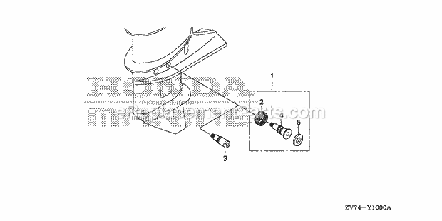 Honda Marine BF25D4 (Type SRTA)(1000001-1099999) Water Hose Joint Kit Diagram