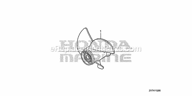 Honda Marine BF25D6 (Type SHGA)(1200001-1299999) Propeller Diagram