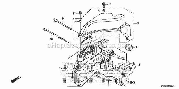 Honda Marine BF2DK0 (Type SCHA)(2300001-9999999)(2000001-9999999) Air Guide Diagram