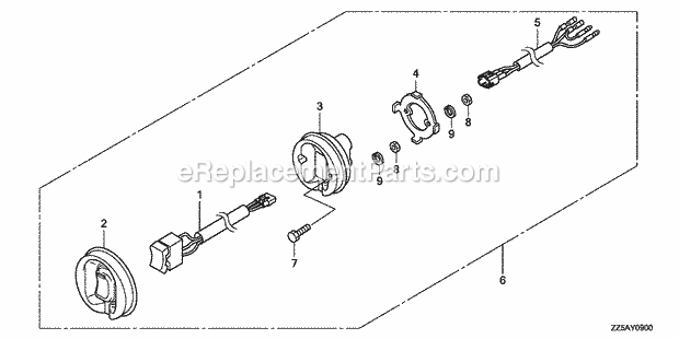 Honda Marine BF40DK2 (Type LHA)(1100001-9999999) Page AY Diagram